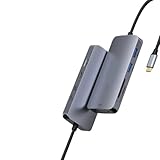 EGRMZ USB-C-Hub-Adapter, Multiport-Dockingstation, kompatibel mit Windows-Laptops, Dual 4K HDMI, 5 Gbit/s, USB 3.0 PD, 100 W(MOUC0515)