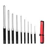 Splinttreiber Set, 9 Stück Durchschlag Werkzeug 1.5mm - 8mm, Durchschlag Set mit Aufbewahrungstasch für Uhrenreparatur Leder Schmuck Kunsthandwerk,Ankörner Satz Durchschlag Set