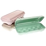 meberg PF114121 Eierbox für 10 Eier 3er Set Kunststoff BPA frei Eier-Transportbox stapelbare Eieraufbewahrung Aufbewahrungsbox Eierbehälter für Kühlschrank