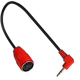 Ruiogoe 5-poliges DIN-Kabel, DIN-Buchse auf 90-Grad-3,5-mm-Stecker, Stereo-Soundkabel für Lautsprecher, Verstärker, Mischpulte