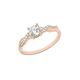 s.Oliver Ring 925 Sterling Silber Damen Ringe, mit Zirkonia synth., Roséfarben, Kommt in Schmuck Geschenk Box