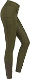 RIDERS CHOICE High Waist Vollbesatzreithose, Damen Reithose mit Silikonvollbesatz und Handytasche - RidersDeal Collection für Reiter, Forest Night, Gr. 32