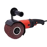 MINRS Schleifmaschine, Satiniermaschine 1580 W mit Überlastschutz Bürstenschleifgerät zur Renovierung von Oberflächen aller Art, variable Drehzahl, Durch Ergonomische Handgriff mit Schutzabdeckung