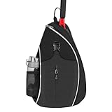 AMSLSIU Robuste und langlebige Badmintontasche für Sportbegeisterte, Umhängetasche zur Tennisaufbewahrung, Umhängetasche, Tennistasche, Schwarz