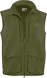 normani Outdoor Weste Freizeitweste Safariweste mit Sonnenschutz 50+ und vielen praktischen Taschen Farbe Olive Größe S