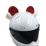 1 Paar niedliche Plüsch-Ohren, Motorradhelm-Dekoration, Ohren für Helm, Zubehör, Plüsch-Ohren für Fahrrad, Klebehelm