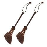 TOVINANNA 2 Stück Mini Kehrbesen Handlicher Tischbesen mit Kurzem für Effektive von Schreibtischen Böden und Kleinen Flächen für Büro