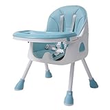 2-in-1 Hochstuhl Kinderhochstuhl Babyliege mit Fußstütze Kombihochstuhl Babyhochsitz, für Babys und Kleinkinder (Grün)