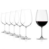 Stölzle Lausitz Bordeauxgläser Weinland 6er Set 540 ml – Elegante Weingläser ideal für Bordeaux – Rotweingläser aus Kristallglas für maximale Aromaentfaltung – Spülmaschinenfest & Made in Germany