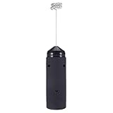 NDNCZDHC Milchaufschäumer-Ei-Schläger, 2-in-1-Handkaffeeaufschäumer, Edelstahl-Eierbesen, 13.000 U/min batteriebetriebener Kaffeemixstab (Schwarz)