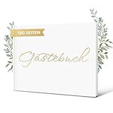 Fosdaling Gästebuch Hochzeit - Gästebuch - 180 blanko Seiten Premium Dickem Papier Hochzeitsalbum - Hochzeitsbuch Gästebuch für Hochzeiten, Geburtstag, Babypartys, Urlaub etc