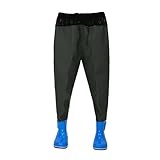 Kinder Wathose Mit Gummistiefel Jugend-Angel-Wathose Für Kleinkinder Regenhose wasserdichte Jagd-Wathose Mit Regenstiefeln Outdoor Hose Kinder-Wathose rutschfeste Wathosen Army Green 32