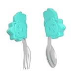 Beaupretty Kinderbesteck aus und Sicher und Langlebig mit Kurzem Griff für Junge Mädchen und Kleinkinder Geeignet für Beikost und Selbstständiges Essen im Kindergarten und Alltag