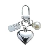 JSGHGDF Handgefertigter Schlüsselanhänger, bunter Herz-Schlüsselanhänger, eleganter Handy-Anhänger, Schmuck für Freunde und Liebste, 2, M
