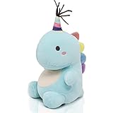 Poywuo Dinosaurier Plüschtier Stofftier Kuscheltier Plüsch Kissen Puppe Kuschelkissen Stofftierpuppe Dekokissen Weihnachten Geburtstag Geschenke für Jungen Mädchen Kinder(Blau)