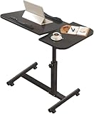 Klappbares Betttablett aus Holz mit verstellbaren Winkelbeinen für Laptop, Essen und Lesen auf Bett oder Stuhl