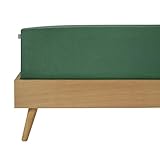 Schiesser Premium Spannbettlaken Flexi | 95|5 Wohlfühlformel | aus nachhaltiger Produktion | für Matratzen 90x190cm bis 100x220cm | Matratzenhöhe bis 25cm | Dunkelgrün