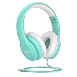 JoySpark Kopfhörer für Kinder, 85 dB Lautstärkebegrenzung, Kinderkopfhörer mit 3,5 mm Anschluss, verstellbar, Faltbare Stereo-Kopfhörer für die Schule-Grün
