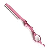Haarschere, Effilierschere, Friseur-Haarrasierer zum Schneiden von Haaren, Haar-Effilierschere, Spliss-Trimmer, Bartschere, Haarschere für Frauen (Pink)