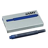 LAMY T10 löschbare Tintenpatronen mit großem Tintenvorrat - geeignet für alle Lamy Patronenfüllhaltermodelle - Inhalt 1,25ml je Patrone - 5 Stück pro Päckchen - Tintenfarbe blau
