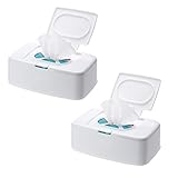 Feuchttücherbox Toilettenpapier,Qiundar 2 Pcs Aufbewahrungsbox Feuchttücher Toilettenpapier Box Wet Wipes Box Wet Wipes Dispenser(17 * 10,5 * 6cm)