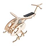 TOYANDONA 1Satz DIY Solar Helicopter Modellbausatz Lernspielzeug für Einfach Zusammenzubauen Fördert Kreativität und Wissenschaftsverständnis für Outdoor Aktivitäten