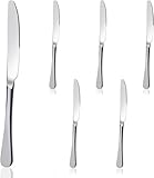 Tovbmup Tafelmesser Set bestehend aus 6 Stück, aus Edelstahl, hochglanzpoliert, für Gastronomie zu Hause, Zuhause, Restaurant und Partei geeignet, rostfrei, Edelstahl poliert，Besteckmesser Serie