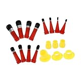 NOLITOY Edelstahl Dichtmittel Düsenset mit Rotem Schutzdeckel Silikondüsen für Heimwerker Langlebig Kompakt Geeignet für Fenster Bad Küche und Hot Melt Klebepistolen