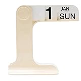 JNJOOD Drehbarer Kalender Schreibtischkalender Drehbar Home Dekorative Ornamente Wohnzimmer Teile, Milch