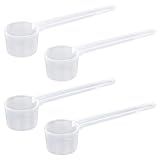 4 Stück Messlöffel 5g 10ml Transparent Dosierlöffel mit Skala, für Proteinpulver, Kaffee, Milchpulver, Backen, Kochen, Messung, Waschpulver, Geschirrspüler