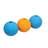 Amazon Basics Supreme Gummibälle zum Spielen für Hunde, 6.35 cm (3 Stück), Blau, Orange