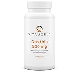 vitaworld L-Ornithin 500 mg, Vegan, 120 Kapseln