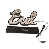 Obotsnoi Traditionelle LED-Beleuchtung, Eid-Buchstaben, Stimmungslampe, Tischdekoration, PVC-Textur, geeignet für Eid-Heim- und Event-Dekorationen, Urlaubsstimmungsbeleuchtung