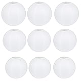 9 Stück Lampions Weiß, 8/15/20 CM, Papierlampenschirm für Party-, Hochzeits- und DIY-Dekoration, Ideal für Geburtstage, Festivals, Gartenpartys, Babyshowers, Dinner-Events, Weiß