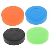 Toyvian 4 Stück Eishockey Pucks für Training Verstellbare Härte Übungsausrüstung für Jugendliche und Erwachsene für Spiele und Wettkämpfe rutschfeste Oberfläche Farben