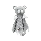 Baby Schmusetuch Schnuffeltuch Baumwolle Kuscheldecke, Kleinkinder Kuscheltier Schmusedecke, Süßes Stofftier Kuscheltuch Schmusetuch als Baby Geschenk, Weich & Waschbar, 27x27cm (Grau)