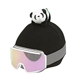 Panda Snowboard Helm Überzüge Panda Strickmütze für Snowboard Skihelm Abdeckung Tier Helm Dekor Snowboard Motorrad Helm Abdeckung für Winter Skifahren Snowboarden Strickmütze Helmüberzug