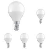 EGLO E14 LED Lampe dimmbar in Stufen, Glühbirne in Tropfenform zum Dimmen mit Lichtschalter, 4,9 Watt (entspricht 40 Watt), 470 Lumen, Leuchtmittel warmweiß, 3000 K, Glühlampe P45, Ø 4,5 cm