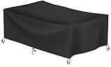 Wasserdichte Abdeckung für Gartentisch, 600D Oxford-Polyester, winddicht und UV-Schutz, rechteckig, für den Außenbereich, Terrasse, Möbel, 285 x 205 x 80 cm, ideal für Stuhl, Tisch, Rattan, Sofa,