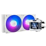 Thermalright FW 240 Weiß ARGB CPU-Wasserkühlung,240 AIO-Kühlung,IPS 320 * 240 Auflösung LCD-Bildschirm,flüssiger CPU-Kühler für AMD/Intel Flüssig-CPU-Kühler: LGA1700/AM4/AM5,AIO-Wasserkühle