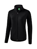 Erima Damen Basic Sweatjacke, Schwarz, 44 EU