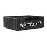 CWWK Mini PC N150 (Upgraded N100) Firewall Appliance, OPNsense Mini Computer mit 4 Port i226-V 2.5GbE LAN, F4 Fanless Micro PC DDR5 16GB RAM 128GB SSD, PCIe3.0 x4, 2-Display, TF