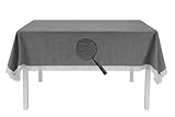 EXKLUSIV HEIMTEXTIL Gartentischdecke mit Fransen Tischdecke Classic Outdoor PVC Weichschaum rutschhemmend für Garten, Balkon, Terrasse 130x180 cm eckig dunkelgrau