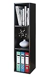 VCM Holzregal stehend | platzsparendes Regal | Maße: H. 107 x B. 34 x T. 30 cm | Elegantes Regal stehend | Aufbewahrungsregal | Bücherregal - Mendas