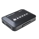 Puleuroy Full HD 1080P-Unterstützung -Kompatibel AV USB HDD SD MMC 264 MKV Tragbarer Multimedia-Mediaplayer EU-STECKER