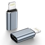 USB-C-auf-Lightning-Adapter, 2 Stück, USB-C-Buchse auf Lightning-Stecker, Typ C auf iPhone-Adapter, unterstützt schnelles Laden/Datensynchronisieren für iPhone 14, 13, 12, 11 Pro Max, nicht für Audio