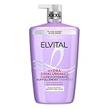 L'Oréal Paris Elvital Hydra Hyaluronic feuchtigkeitsspendendes XXXL Shampoo für glänzendes Haar, Hyaluron Shampoo für einen Feuchtigkeitsboost & Schutz, langanhaltende Feuchtigkeit und Pflege, 1000ml