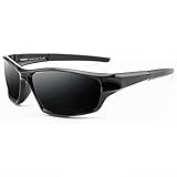 Radsportbrillen Herren Polarisierte Sonnenbrille Sportbrille UV400 HD-Pilotobjektive Sportbrille Vintage Wrap Around Sunglasses Wandern Laufen Golfen Fischen