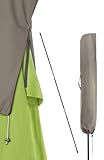 4smile Sonnenschirm Schutzhülle bis Ø 3 m - Funktionelle Sonnenschirmhülle mit Reißverschluss, Stab - Strapazierfähige Schirmhülle, Schutzhülle Sonnenschirm, Polyester Schirmabdeckung, Taupe