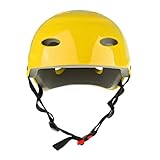 Suammiitstrieadea Wassersport Sicherheitshelm für Wakeboard Kajak Kanu Boot Surfen S Gelb